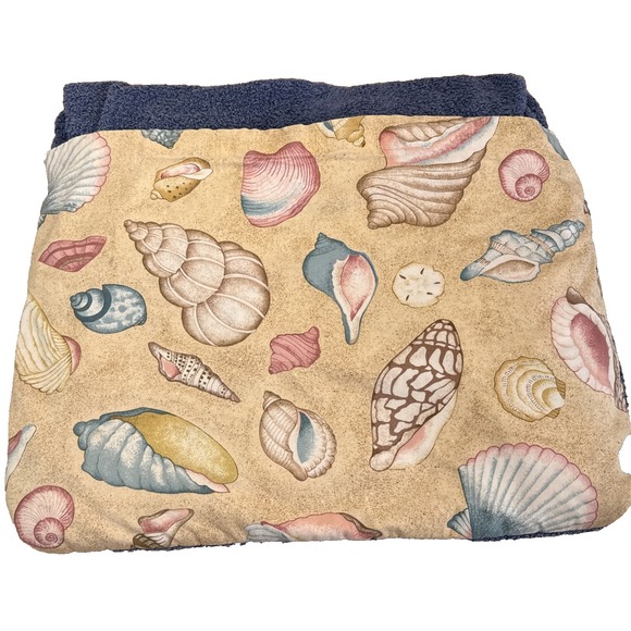 The Unbranded Brand Other - Set Of 2 Foldable Bag Beach Towels 34"x67" Seashells Blue